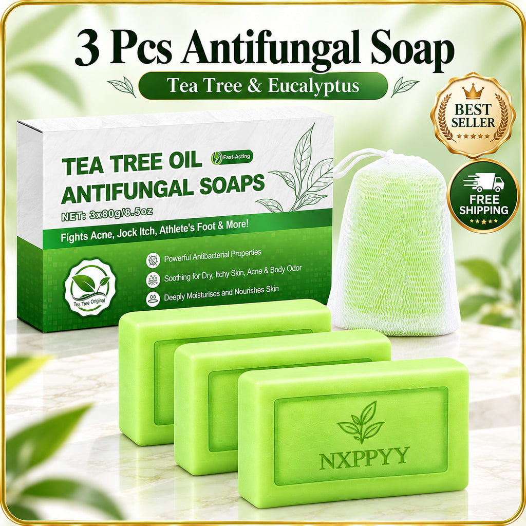 Antifungal Soap with Tea Tree & Eucalyptus - Deep Cleansing 3-Pack