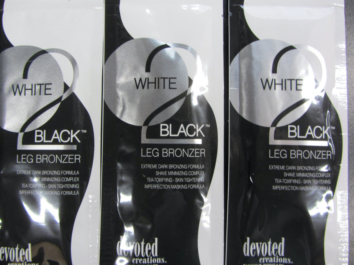 White 2 Black Leg Bronzer Tanning Lotion Pack - Hydrating & Long-Lasting