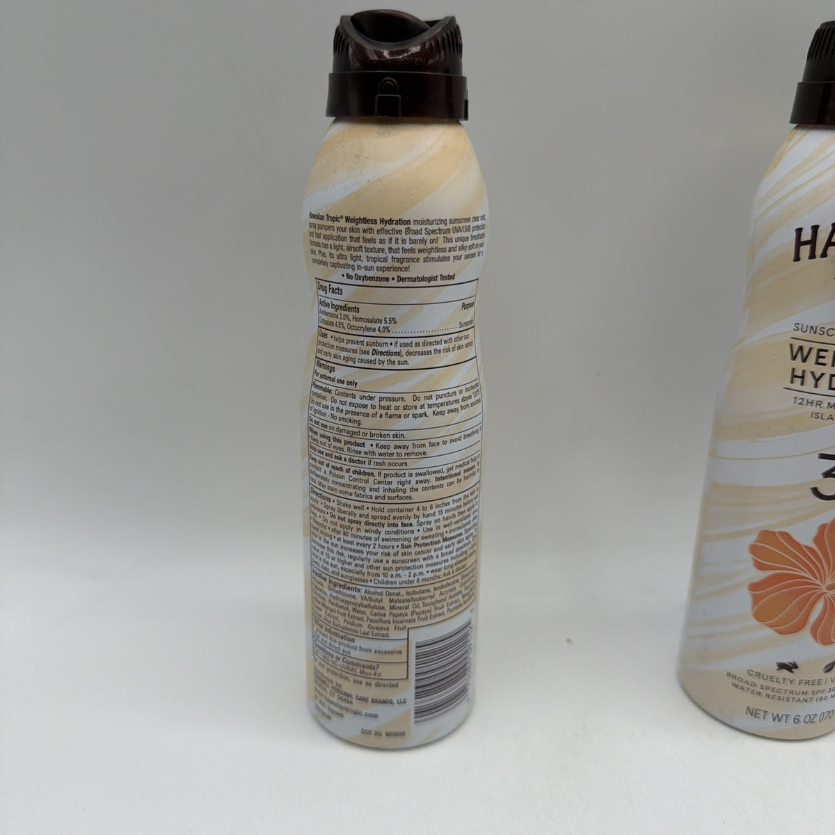 Hawaiian Tropic SPF 30 Weightless Hydration Sunscreen Spray 6oz 2 Pack