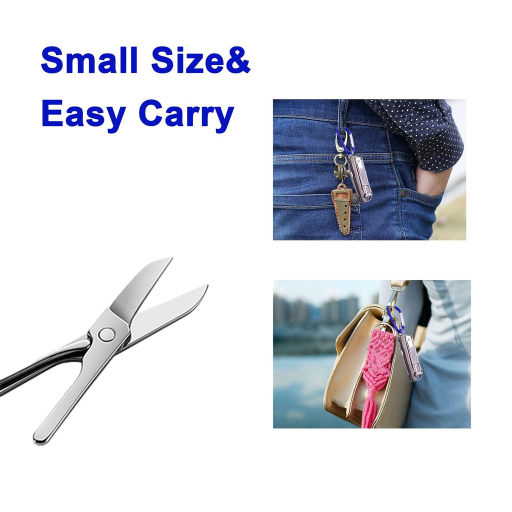 5-in-1 Multi Tool Nail Clippers Keychain Scissors Nail Files Portable Silver