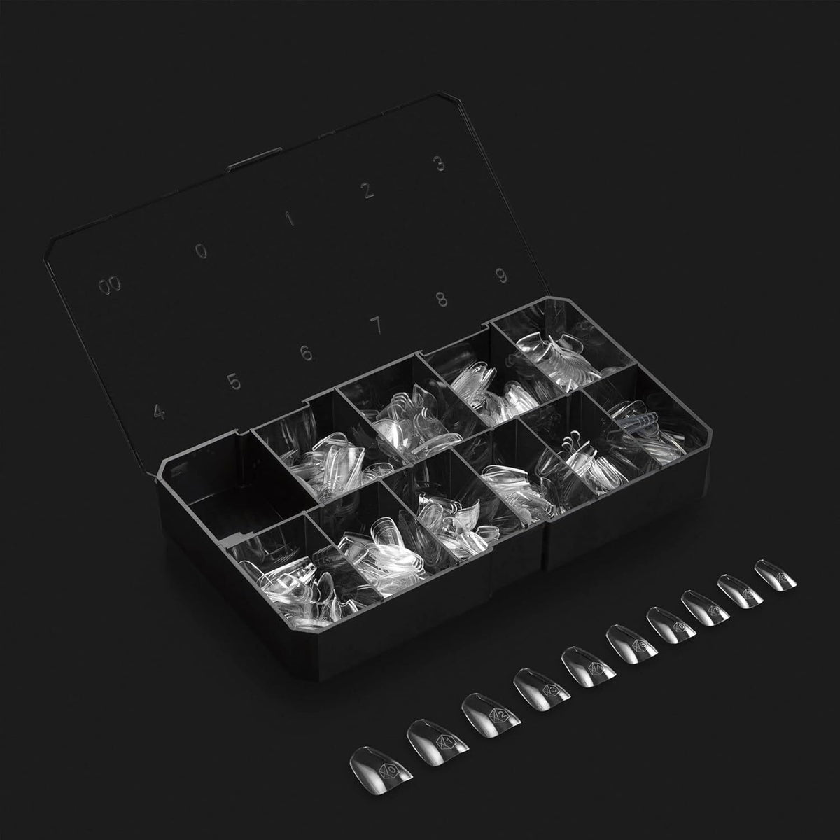 Gel Nail Tips Coffin Short Tips Box 10 Sizes for Acrylic Nail Art