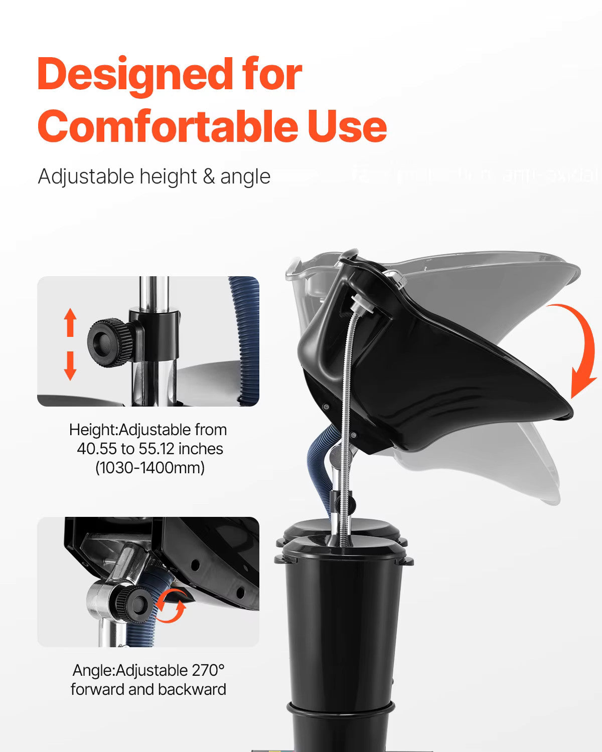Portable Shampoo Sink with Electric Pump for Hair Washing - Durable & Adjustable