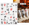 Halloween Spider Web Pumpkin Skull Nail Art Stickers - Easy Peel & Apply