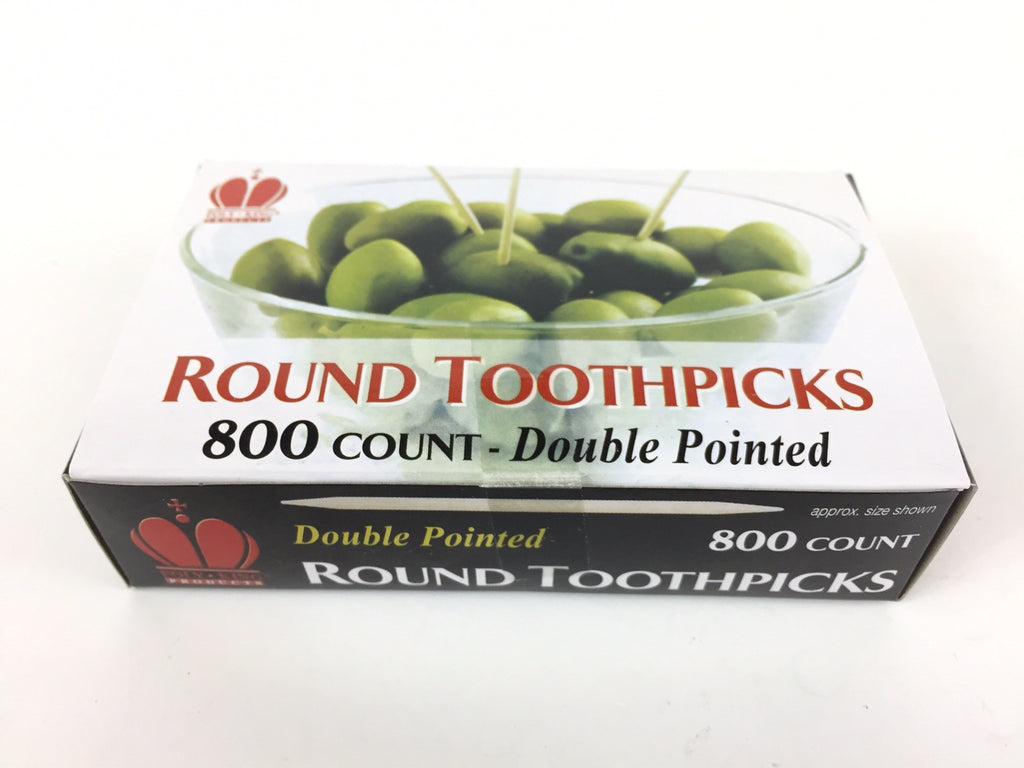 Wooden Double-Pointed Toothpicks 2.5-inch 800 Count - Craft and Dining Use