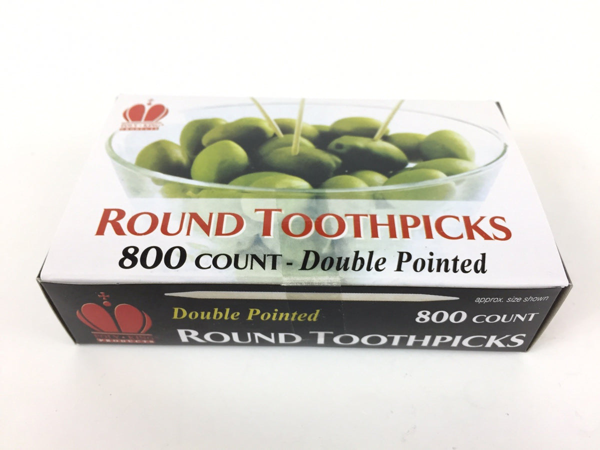 Wooden Double-Pointed Toothpicks 2.5-inch 800 Count - Craft and Dining Use