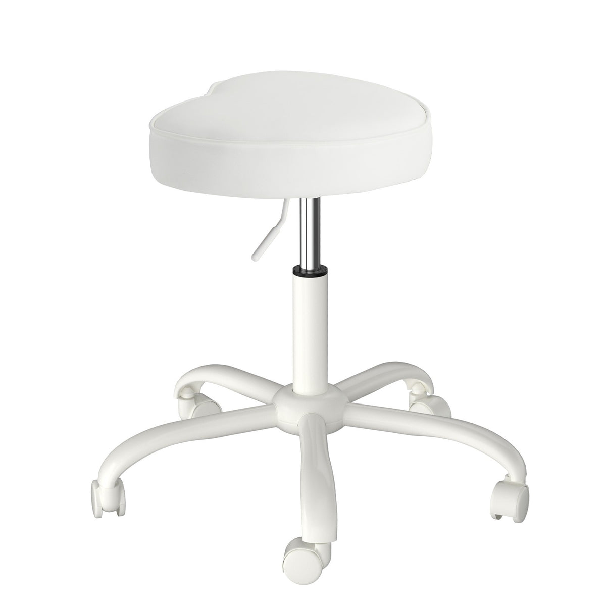 Ergonomic Rolling Stool with Heart-Shaped Seat for Salon & Tattoo Artists