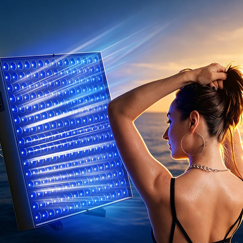 225 LED Home Tanning Lamp for Facial and Body Bronzing - Portable Solarium Light