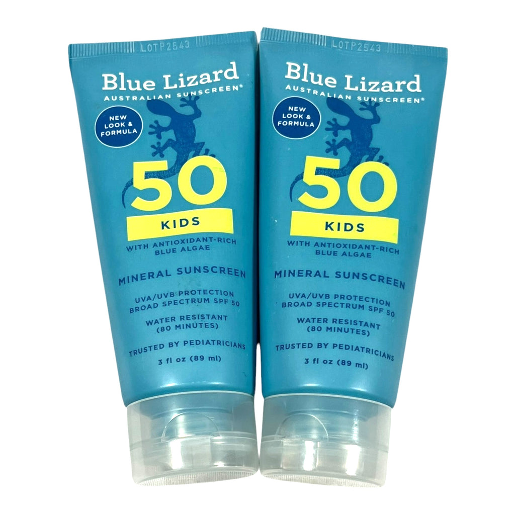 Kids Mineral Sunscreen SPF 50 - 3 fl oz Pack of 2 - Baby Safe Sunblock