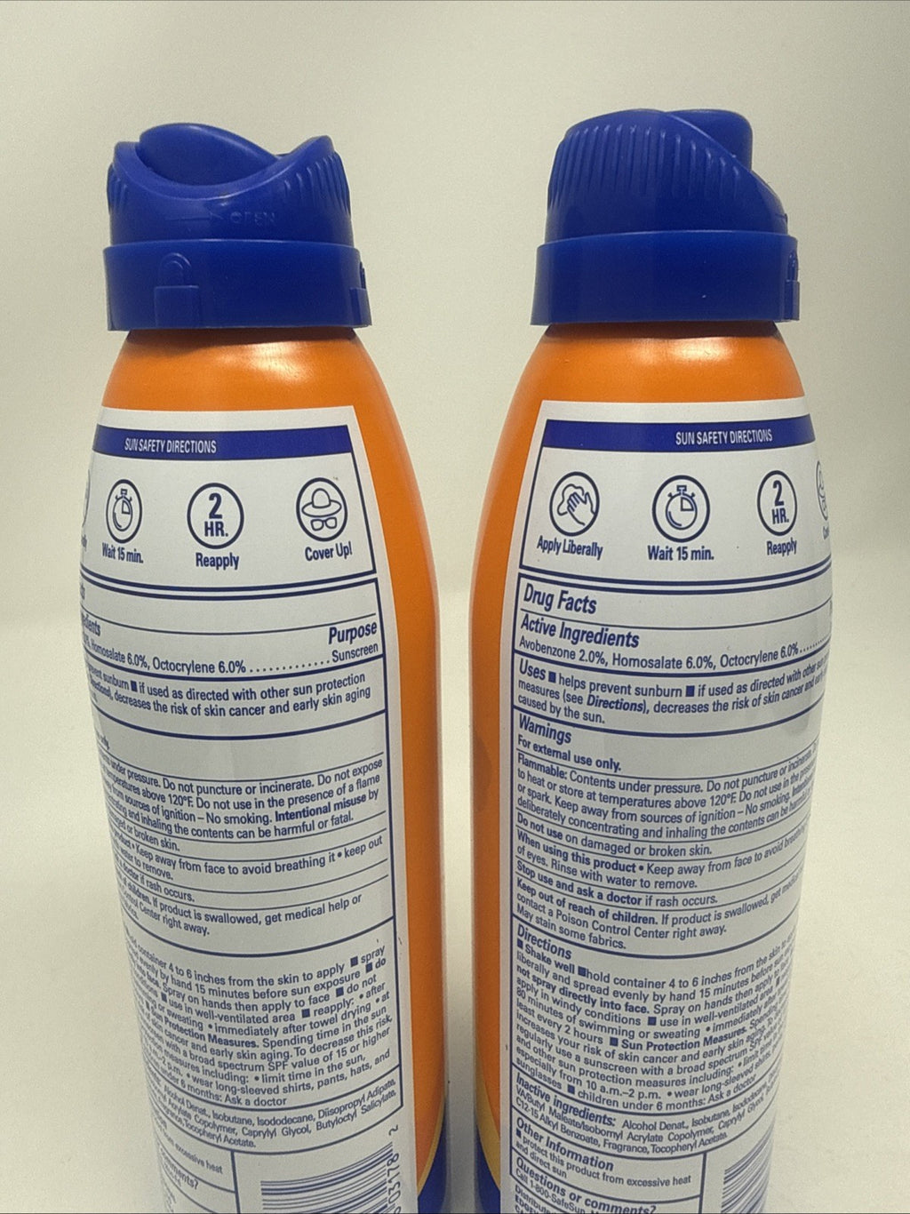 2 Pack SPF 30 Sunscreen Spray - Waterproof, Sport-Ready, 6 oz Each