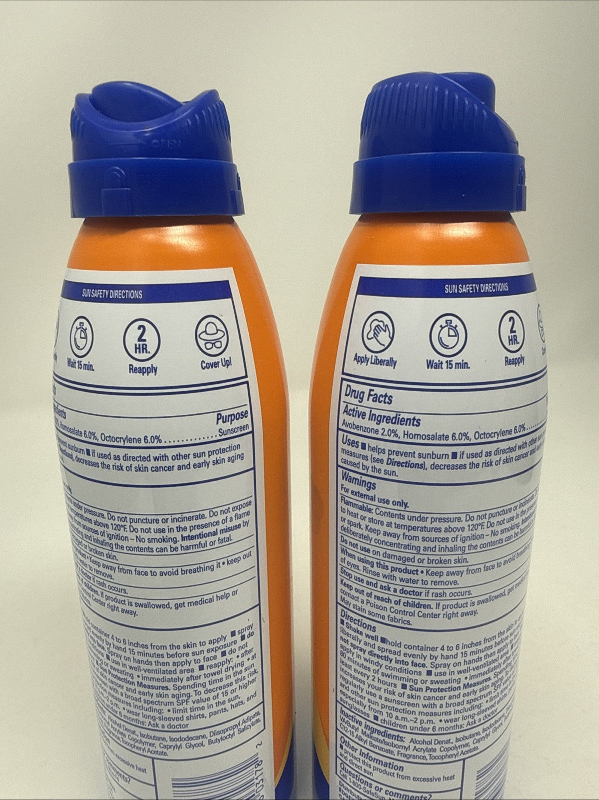 2 Pack SPF 30 Sunscreen Spray - Waterproof, Sport-Ready, 6 oz Each