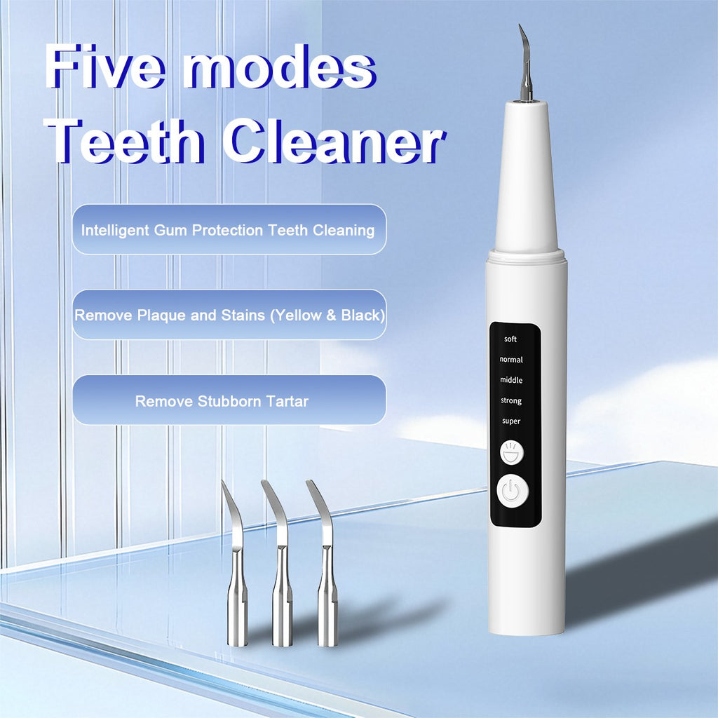 Ultrasonic Dental Tartar Remover Kit - Safe Painless Tooth Cleaner & Plaque Remover