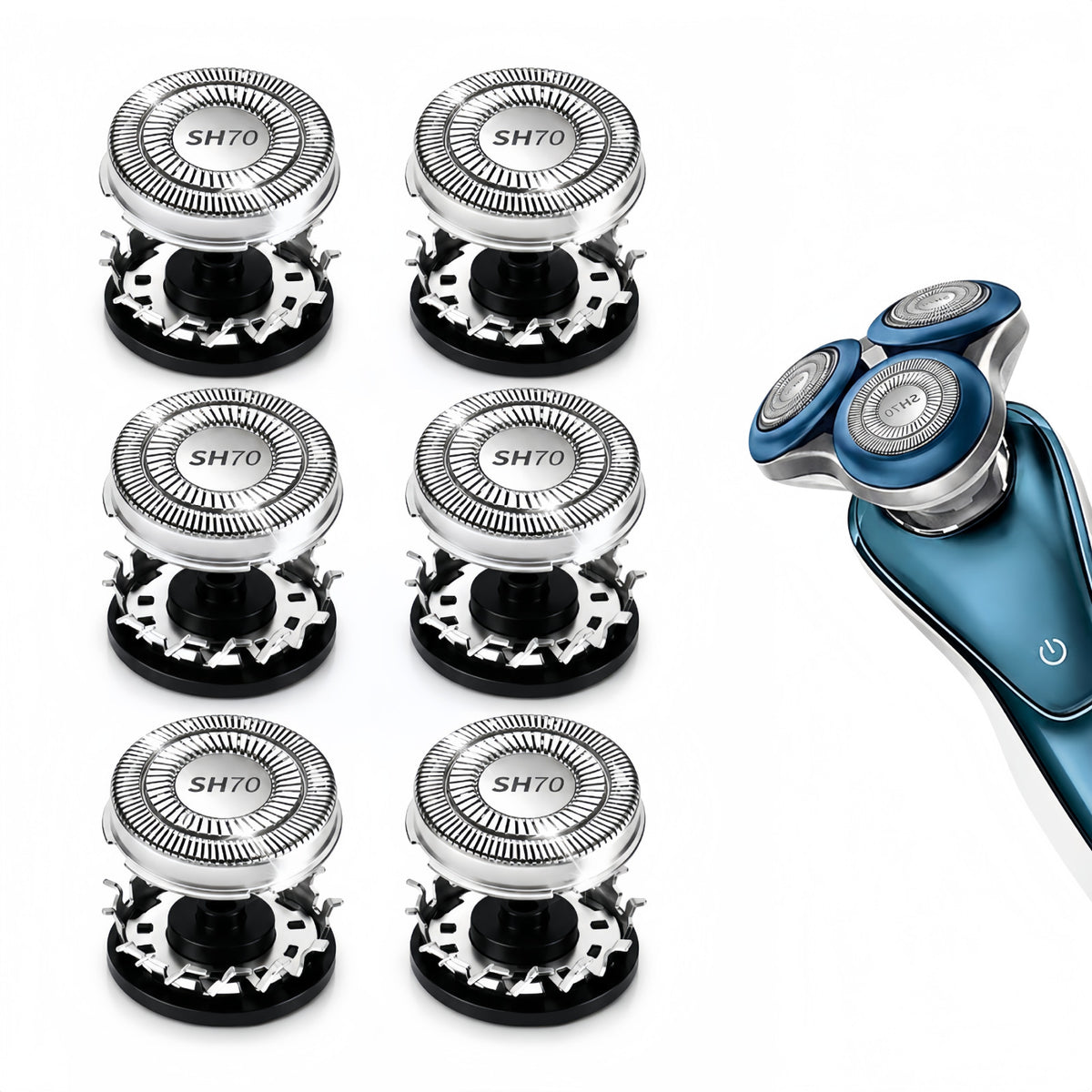 6PCS Shaver Replacement Heads for Philips Norelco Series 7000 & 5000