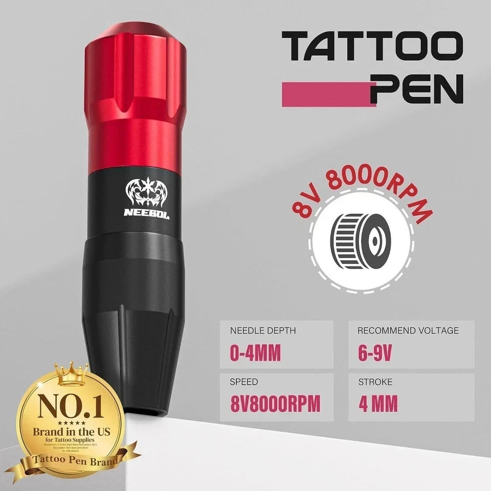 Wireless Tattoo Gun Kit for Beginners & Professionals - Complete Set with Power Display