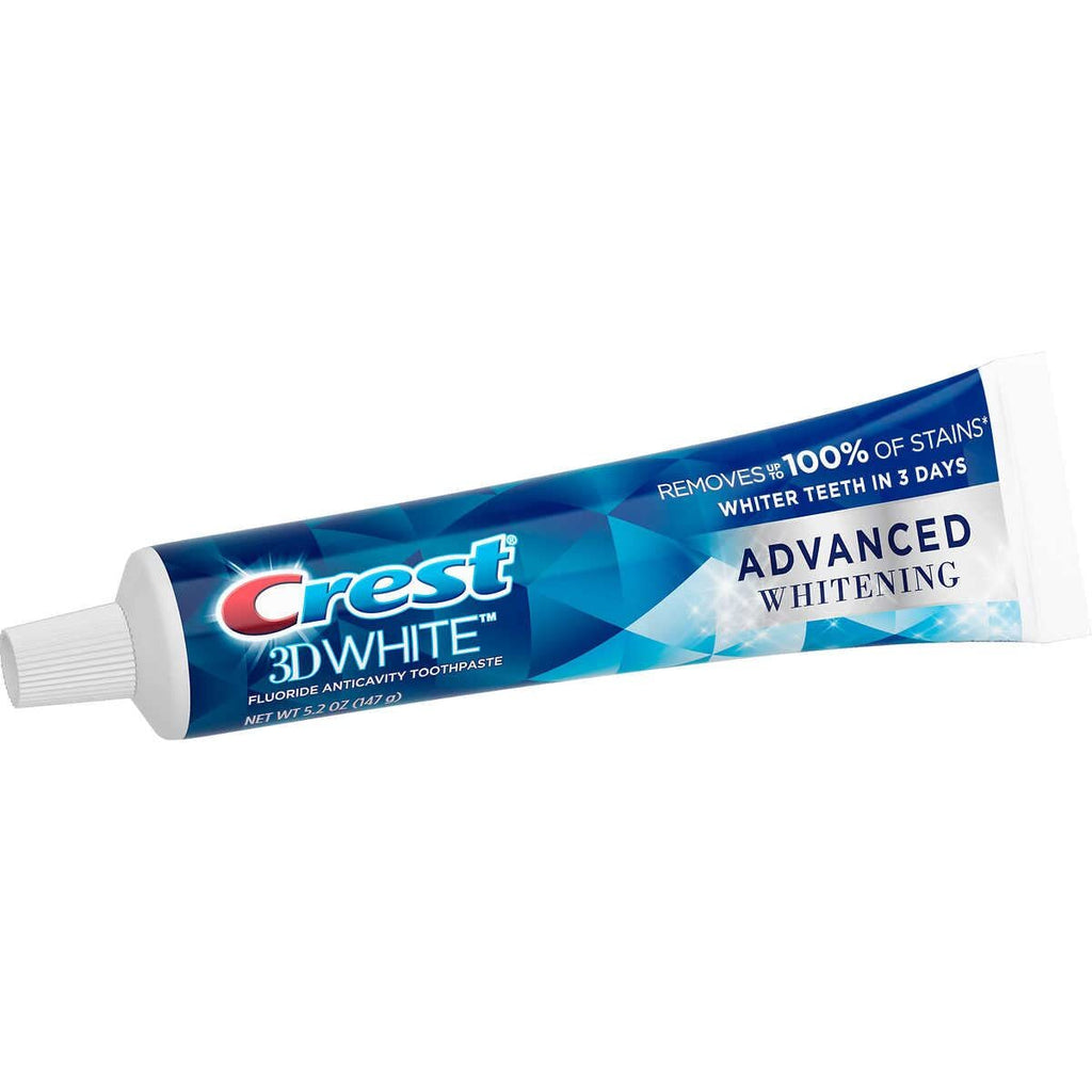 Crest 3D White Advanced Whitening Toothpaste - 5.2 oz Pack of 5