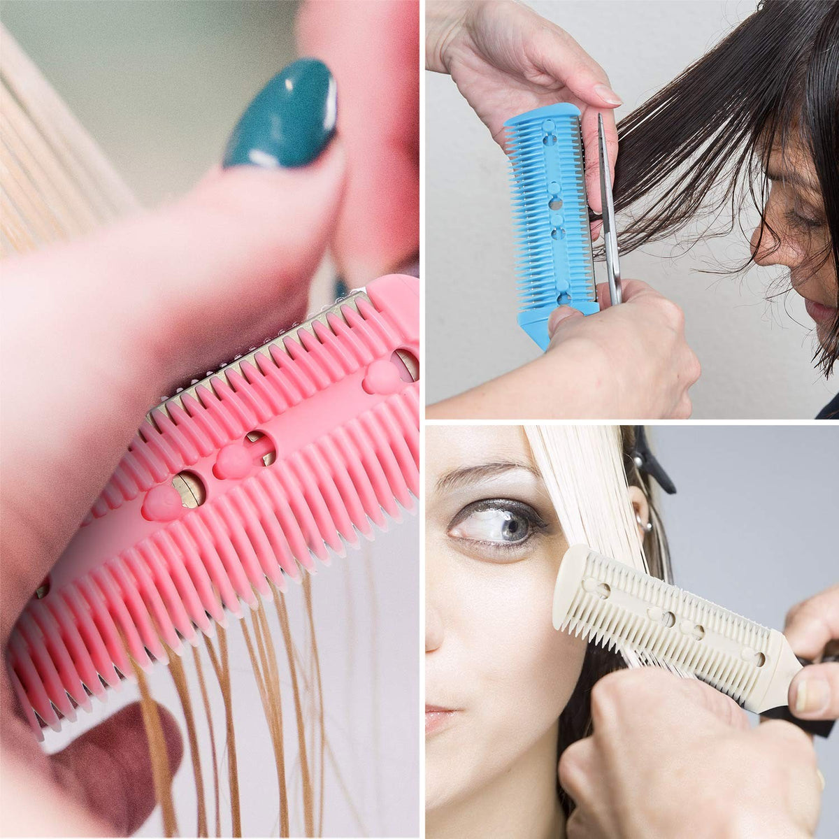 Haircut Razor Comb with Replacement Blades for Styling & Thinning