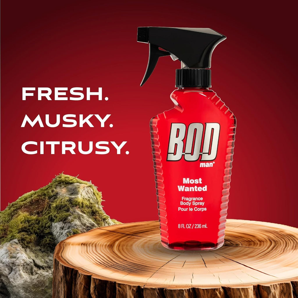Bod Man Most Wanted Fragrance Body Spray - 8 fl oz Pack of 3