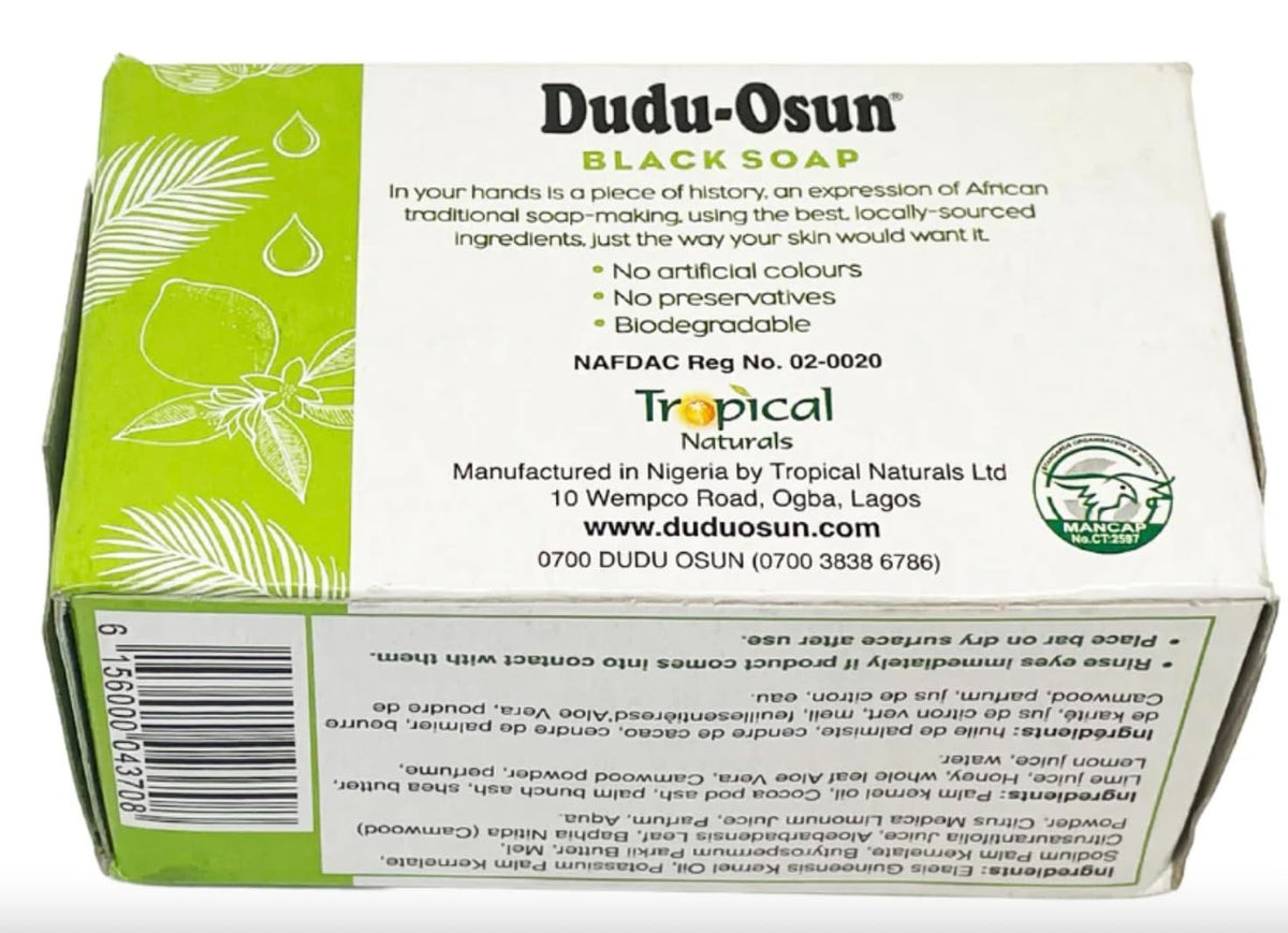 6 Pack African Black Soap Bar Natural Skincare for Face & Body