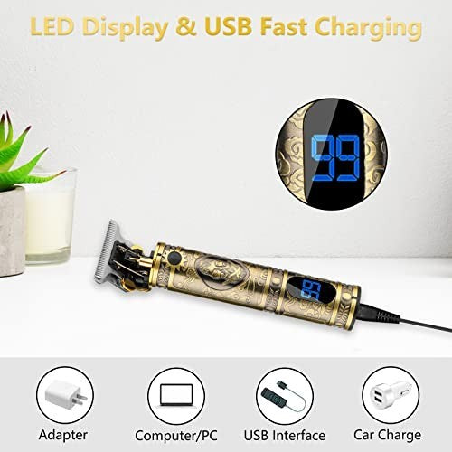 4-in-1 Men’s Beard Trimmer & Electric Razor Grooming Kit with Hair Clippers