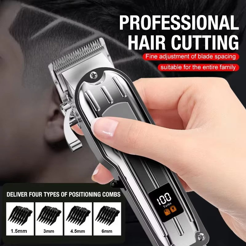 Cordless Professional Hair Clippers & Trimmer Kit for Men, Salon & Barber Use