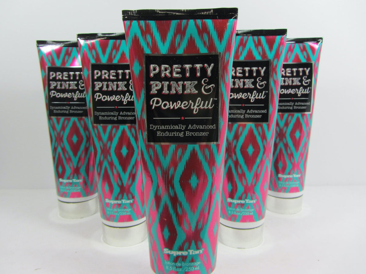 6 Pack Advanced Bronzer Tanning Lotion - Pretty Pink & Powerful DHA Formula