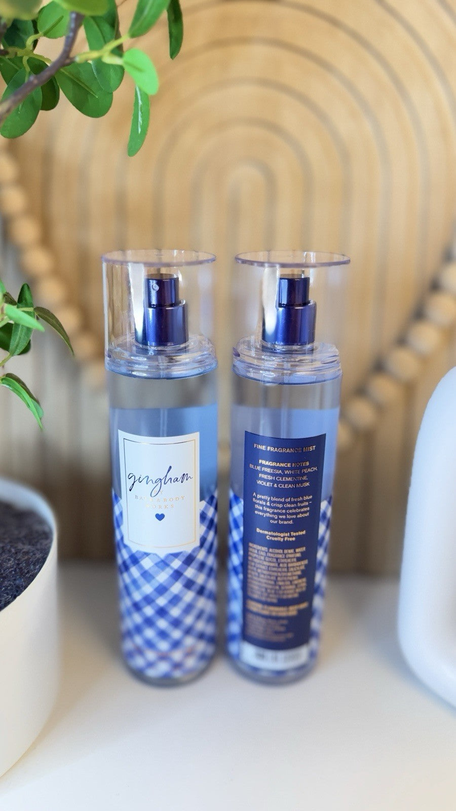 Gingham Fragrance Mist Duo 8oz Body Spray Set - Fresh and Floral Scent