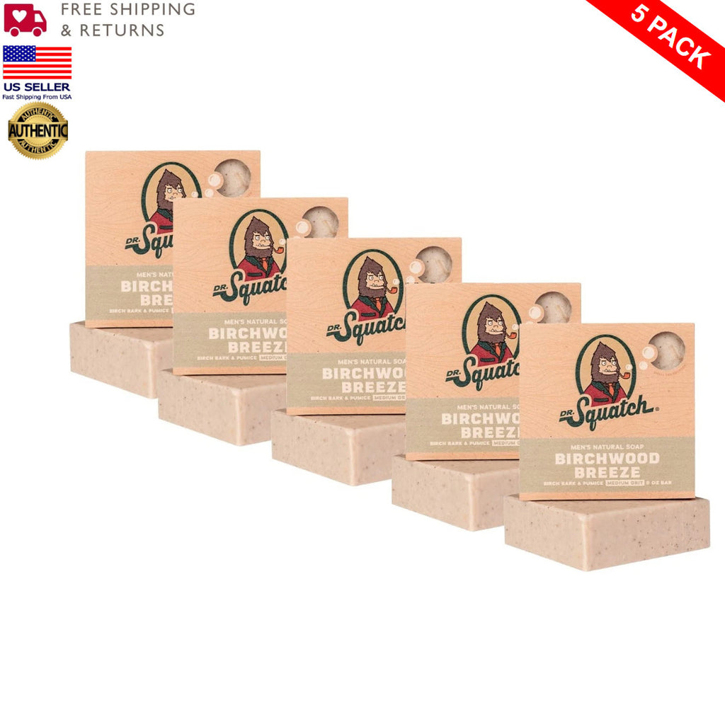 Men's Cold Process Bar Soap - Birchwood Breeze Scent 5 Pack