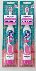 Kids Battery Powered Soft Bristle Mermaid Toothbrush Set - 2 Pack