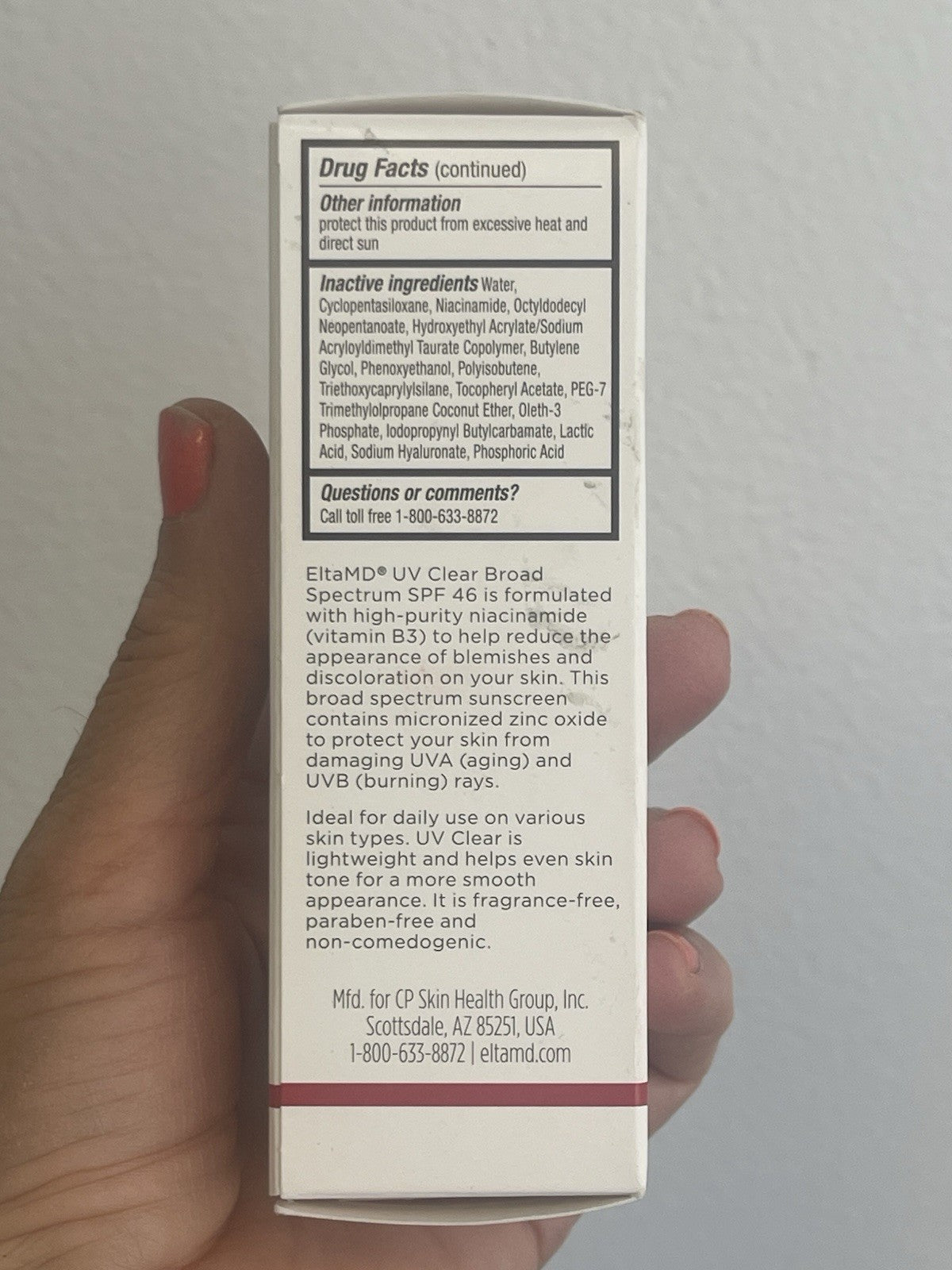SPF 46 Facial Sunscreen - Broad Spectrum UV Protection, 1.7 oz