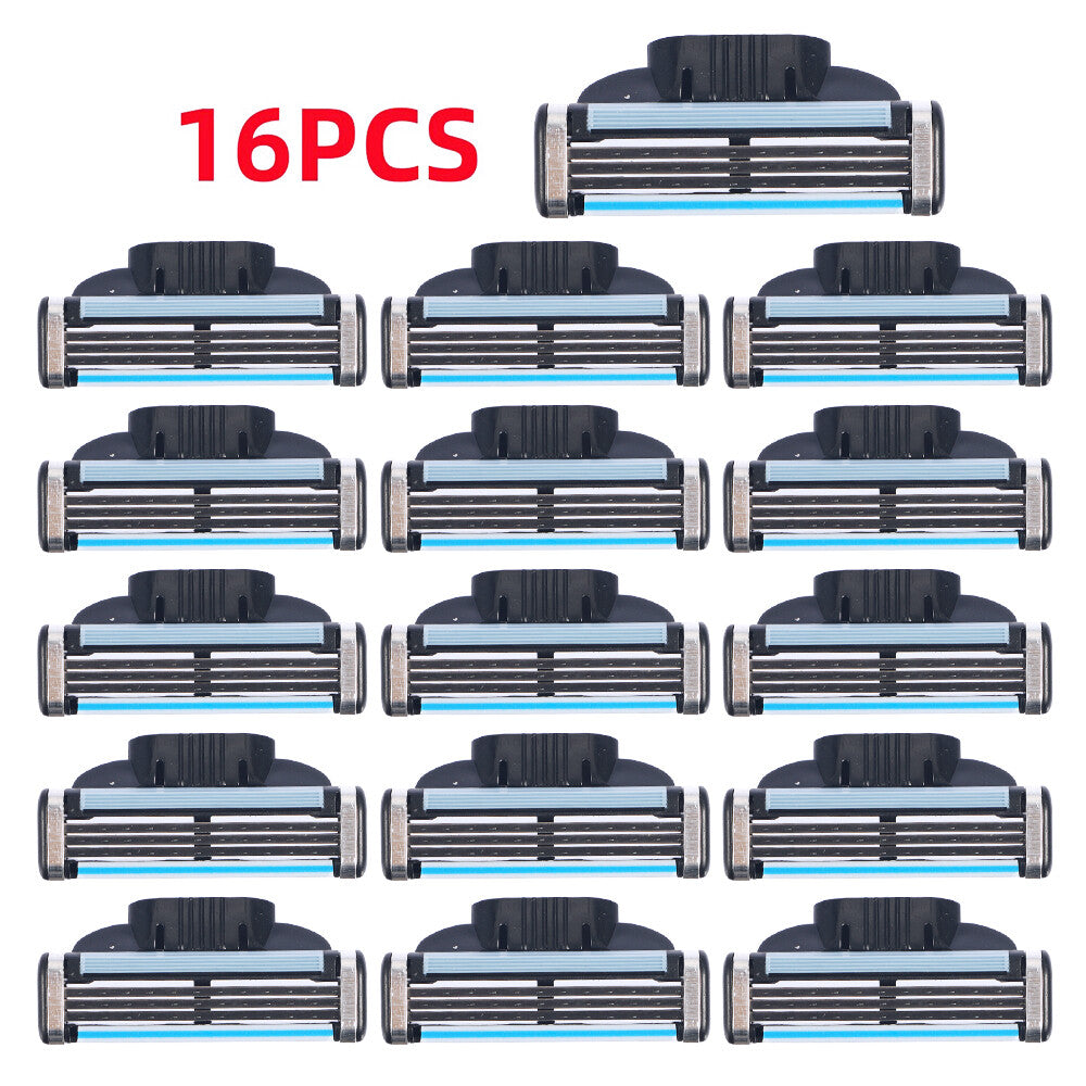 16-Pack Men’s Razor Blades Refill for Mach 3 Shaving Razor - Comfortable & Sharp