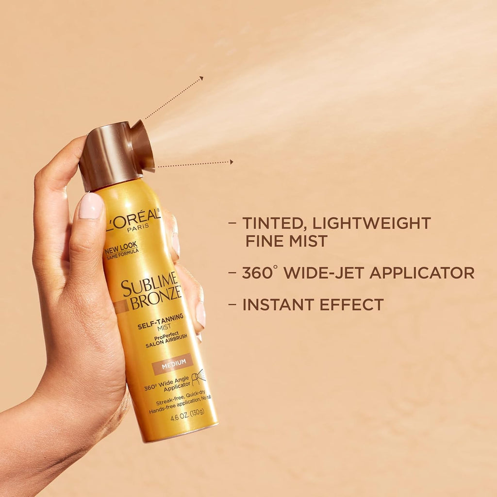 Self Tanning Mist - Natural-Looking Spray Tan for Face & Body, 4.6 Oz
