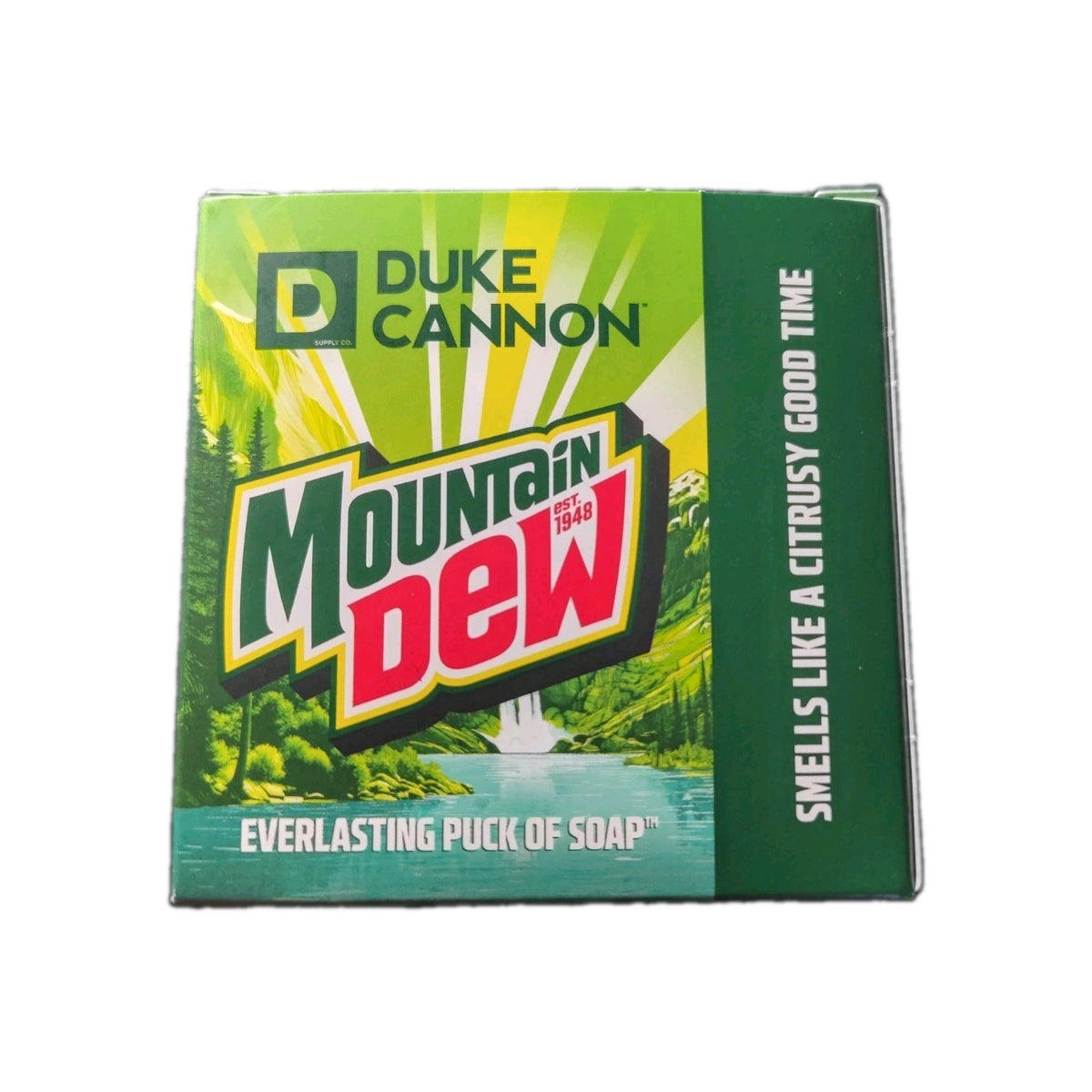 Limited Edition Duke Cannon Mountain Dew Puck of Soap 5oz - Novelty Bar