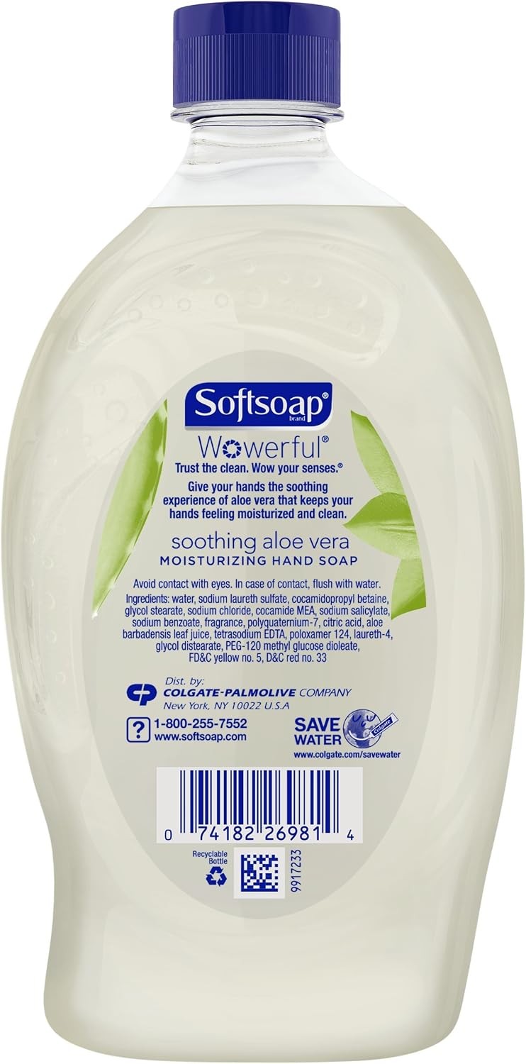 Moisturizing Hand Soap Refill with Aloe Vera - 32 oz, Gentle Cleansing