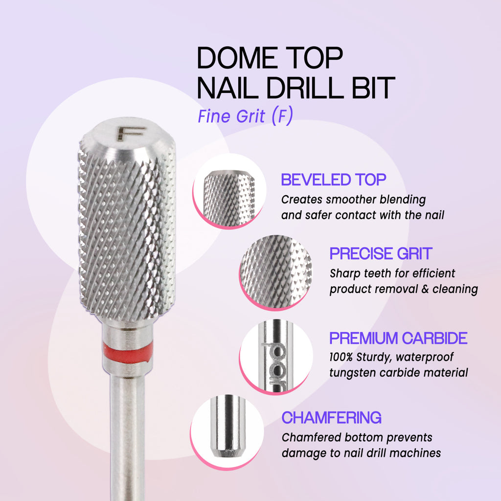Large Dome Top Carbide Drill Bit - Fine Grit, Reusable for Acrylics