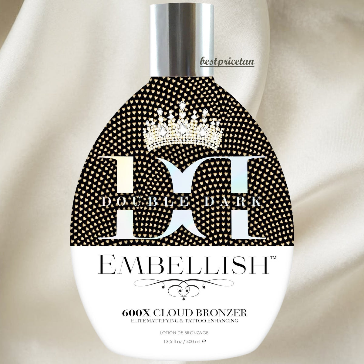 Double Dark Tanning Lotion with Bronzer & Tattoo Enhancer 13.5 Fl Oz