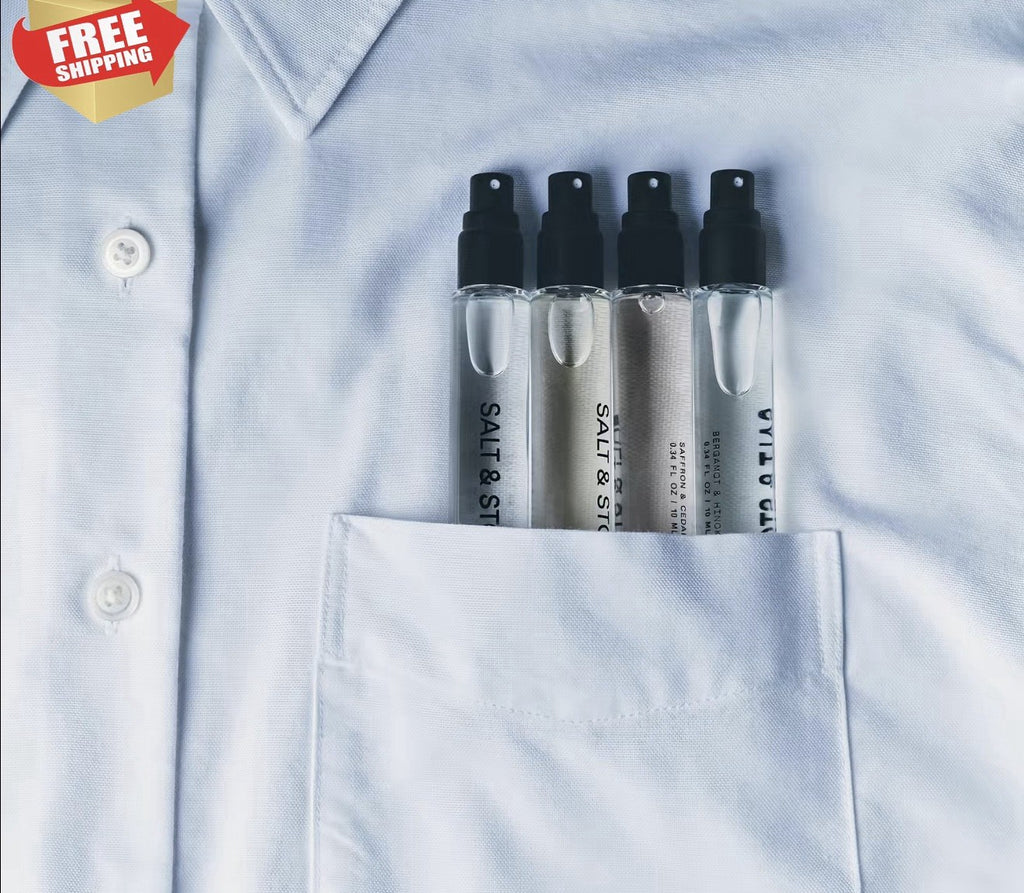 Salt & Stone Body Mist Collection - Unisex Travel Set of 4 Scents