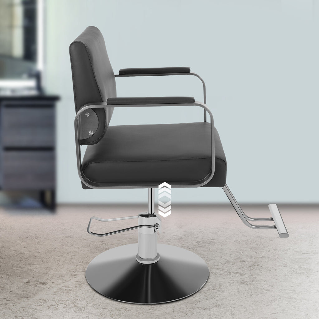 Adjustable 360° Rotatable Barber Salon Chair Carbon Steel & PU