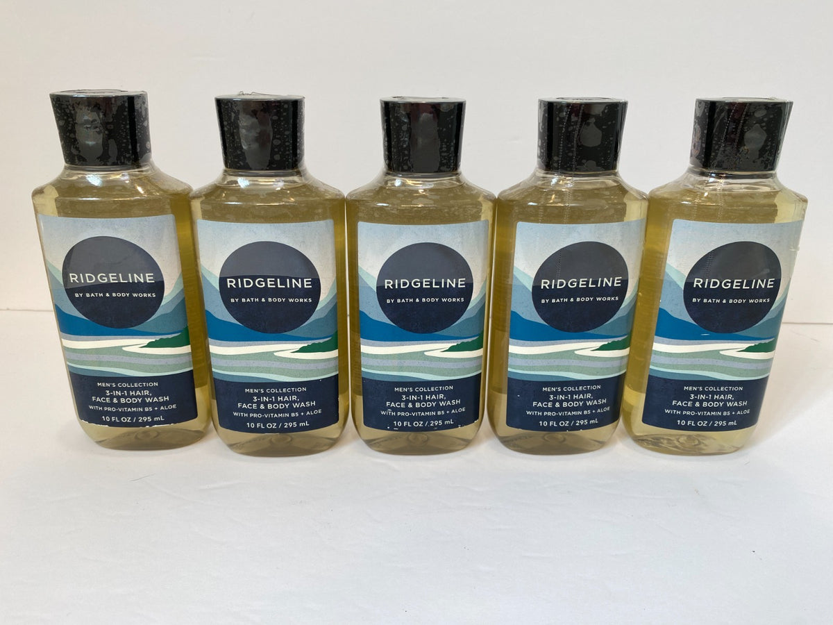 Men's 3-in-1 Hair Face Body Wash Lot of 5 - Mountain Air Scent