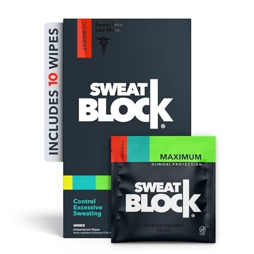 Clinical Strength Underarm Antiperspirant Wipes for Excessive Sweating – 10 Wipes