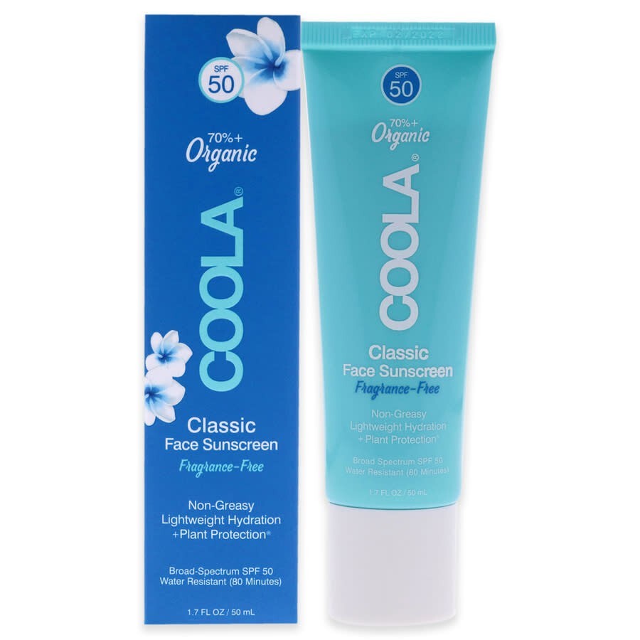 Organic Face Sunscreen SPF 50 Fragrance Free 1.7 fl oz - Broad Spectrum UV Protection