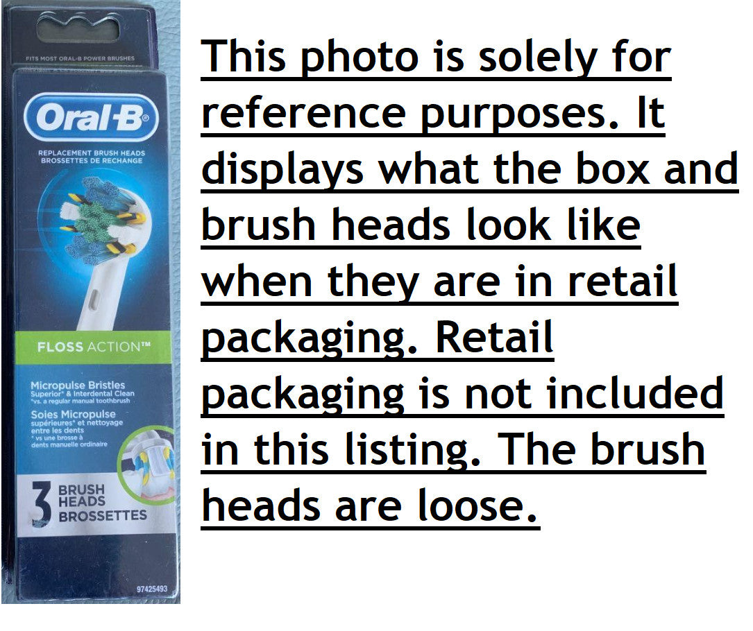 6 Pack Oral-B Floss Action Triumph Replacement Toothbrush Heads - No Box