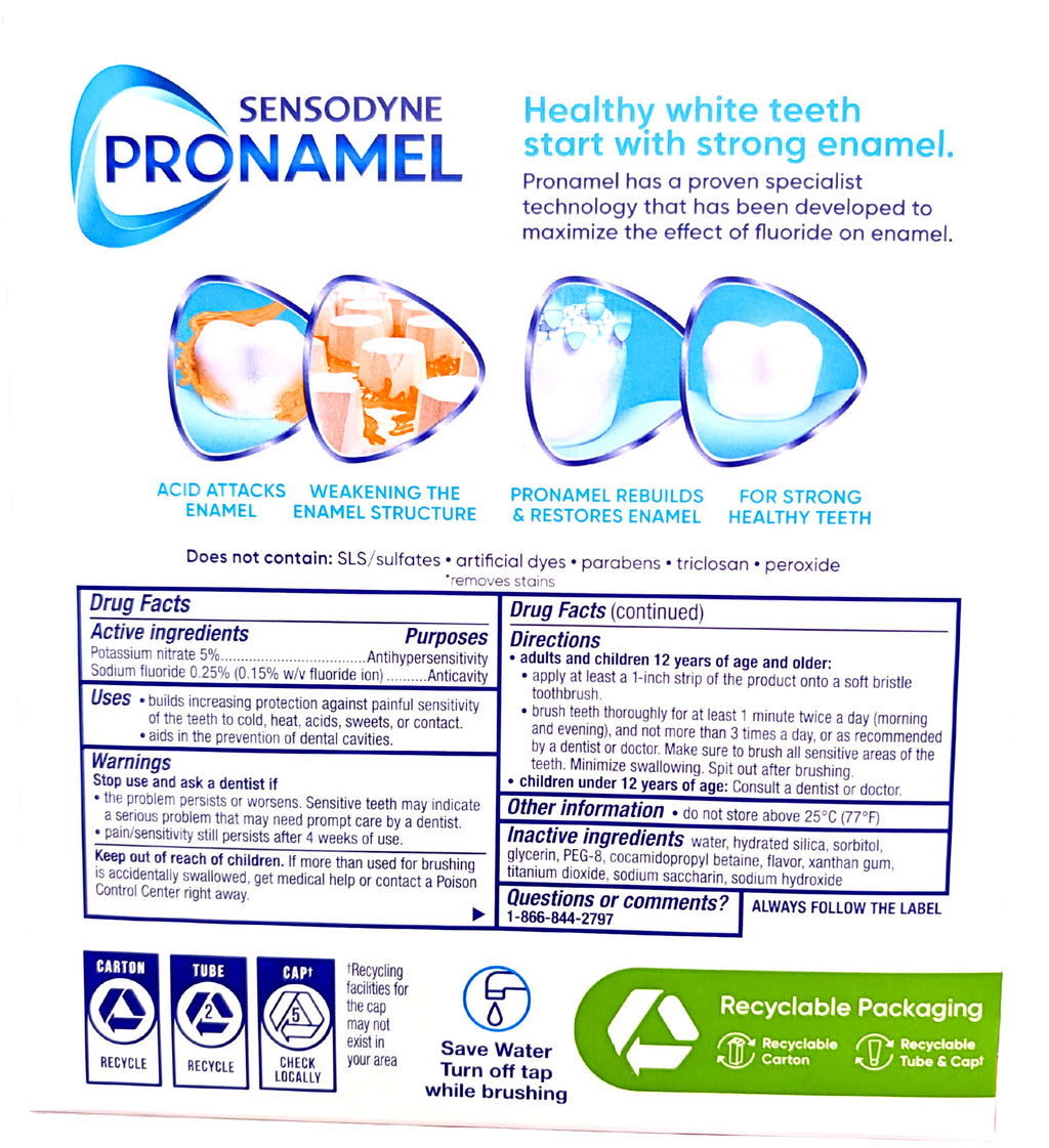 Sensodyne Pronamel Advanced Whitening Toothpaste - Alpine Breeze 4 Pack