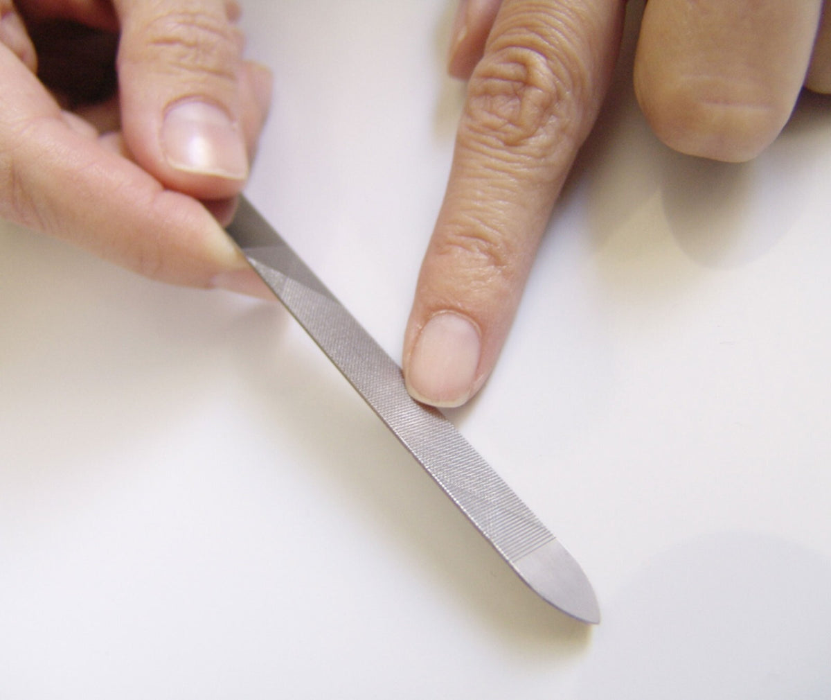 Stainless Steel Nail File with Pusher - Travel Friendly Manicure Tool