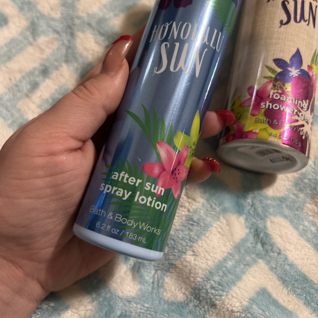 After Sun Spray Lotion & Foaming Shower Gel Set - Honolulu Sun RARE