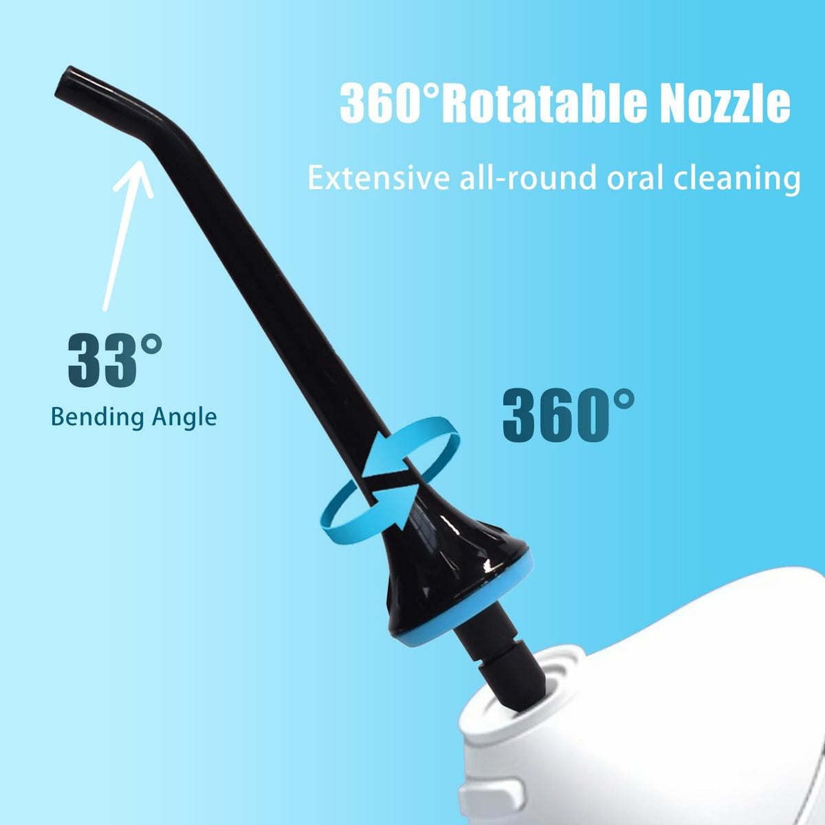Water Flosser Replacement Tips Black for Nicwell, Oralfree, COSLUS, Mospro, Zerhunt