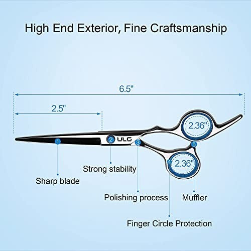 Professional 6.5-Inch Hair Cutting Scissors - Razor Edge Barber Shears, Japanese Steel