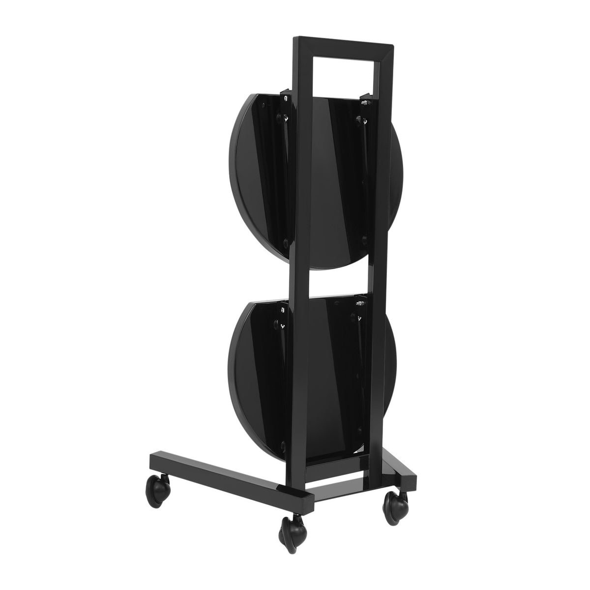 Movable Adjustable Salon Trolley Station with 2 Tiers and Wheels for Hairdressing Tools
