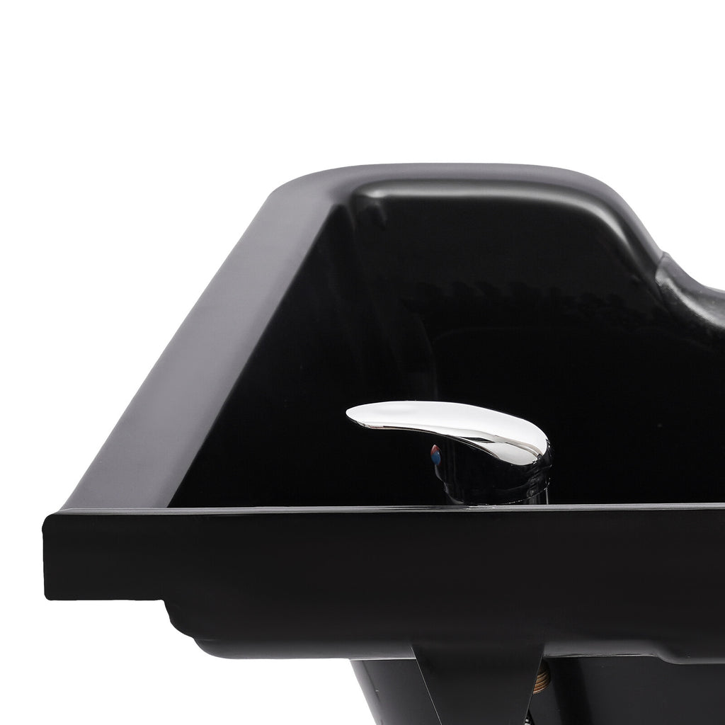 Black Deep ABS Backwash Sink for Hair Salons & Barber Shops 21.85x19.69x9.84 Inch