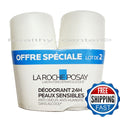 24H Roll-On Deodorant Pack - Aluminum-Free, Sensitive Skin, 2 x 50ml