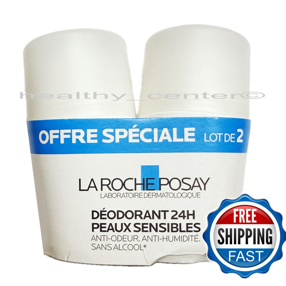 24H Roll-On Deodorant Pack - Aluminum-Free, Sensitive Skin, 2 x 50ml
