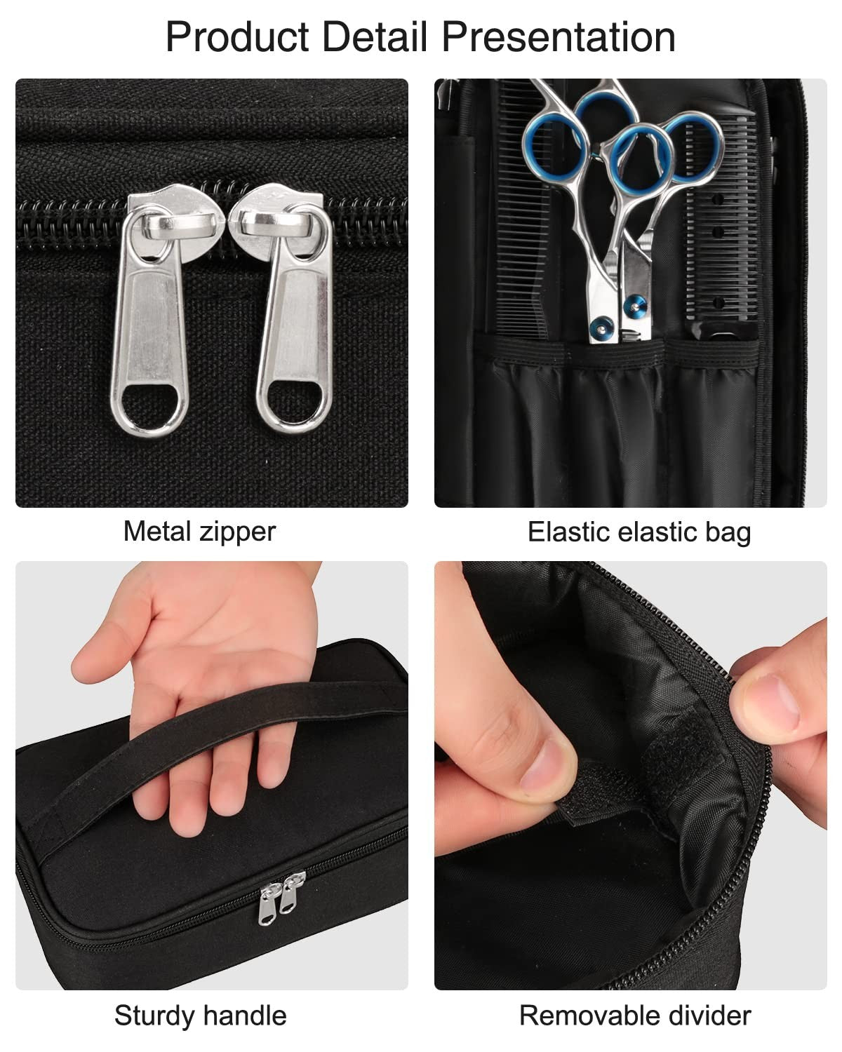 Professional Barber Tool Bag for Hair Clippers & Grooming Supplies